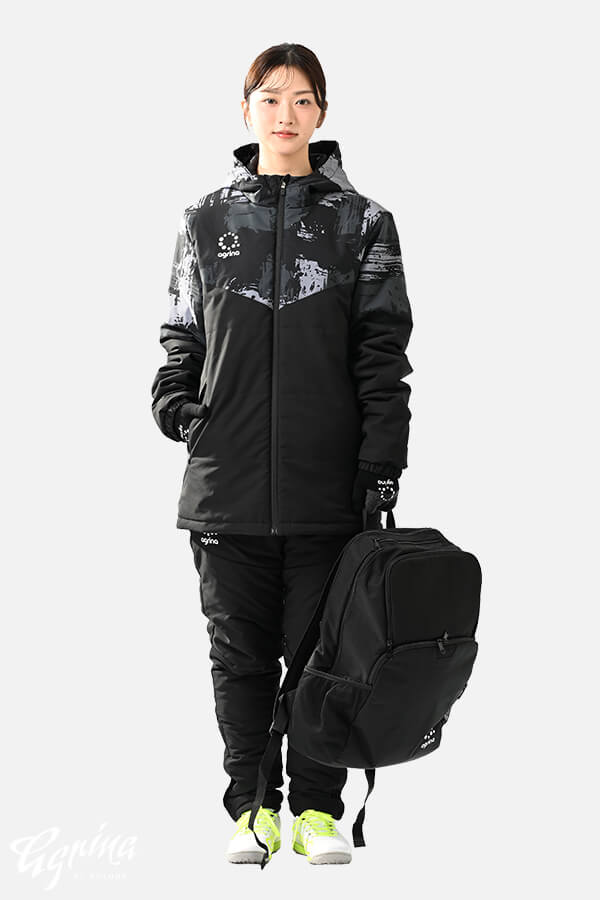 Premiumサーモシールド中綿ウィンドブレーカージャケット Black x Gray